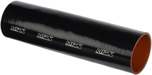 HPS HTST-300-BLK High Temperature Silicone 4-ply Reinforced Tube Coupler Hose, 50 PSI Maximum Pressure, 12" Length, 3" ID, Black