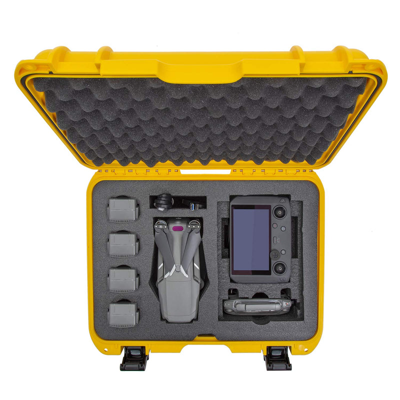 Nanuk Waterproof Hard Case 925 with Foam Insert for DJI Mavic 2 Pro|Zoom + Smart Controller, Crystalsky 5.5" or iPad - Yellow