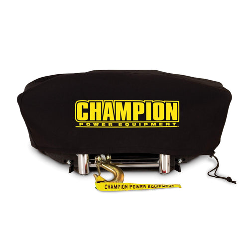 Champion Power Equipment Weather-Resistant Neoprene Storage Cover for Winches 8000-12,000 lb. with Speed Mount Hitch Adapter