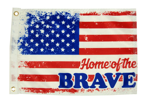 Home Of The Brave Taylor Made Flag 12" x 18"