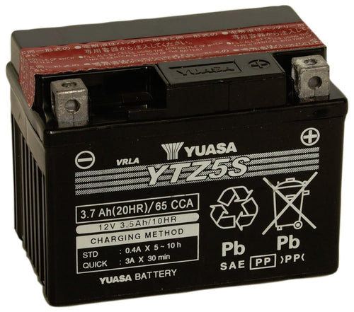 Yuasa YTZ5S-BS YUAM62TZ5 Maintenance Free YTZ High Performance AGM Battery with Acid pack