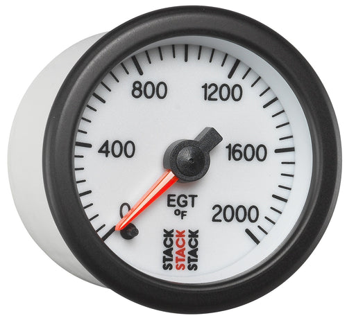AUTO METER: Exhaust Gas Temp Gauge, Pro Stepper Motor, 52Mm, Wht, 0-2000ºf