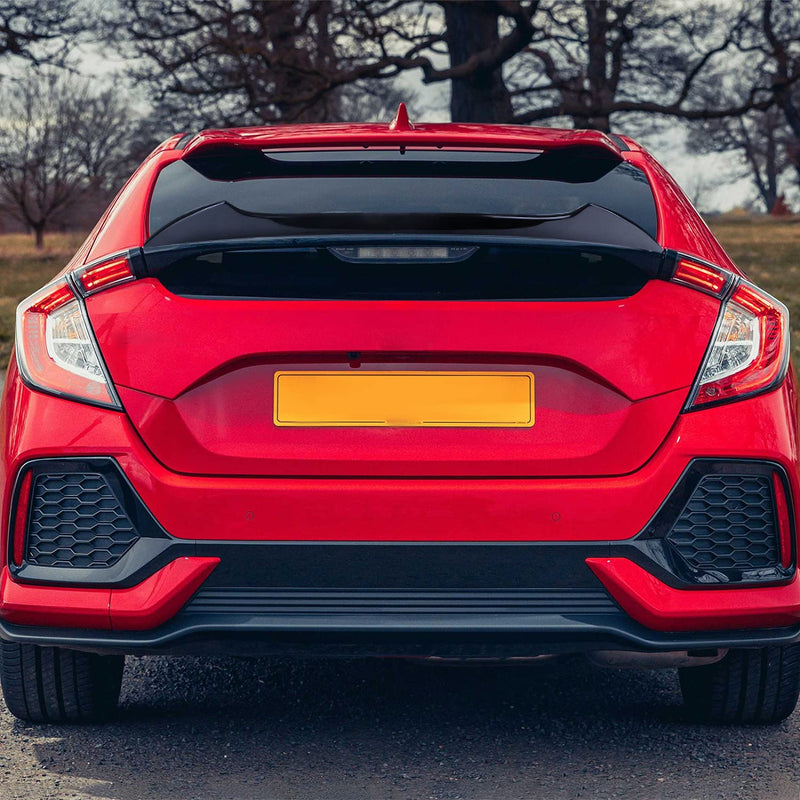 Glossy Black ABS Rear Trunk Spoiler Spec-D Tuning Compatible with 2016-2019 Honda Civic 5 Door Hatchback Models