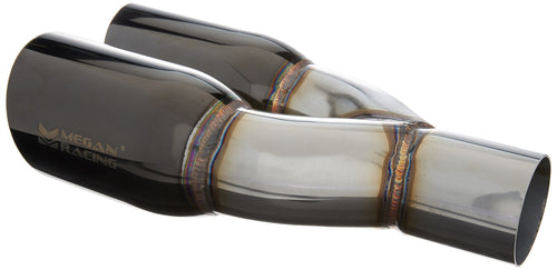Megan Racing Stainless MR-UT-TBC-PS Twin Black Chrome 3.5" Racing Universal Tip