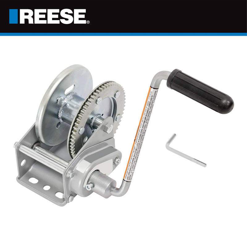 Reese Pro Series Brake Winch KR15000301, 1,500 lbs. Capacity, No Strap