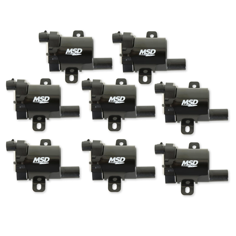 Blaster LS Series MSD 826383 Ignition Coil, Black, 8-Pack