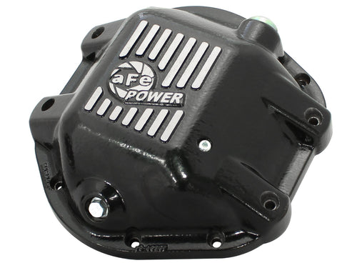 aFe POWER Rear Differential Cover Pro Series Black w/Machined Fins - #46-70162 - Jeep Wrangler (TJ/JK) 97-18