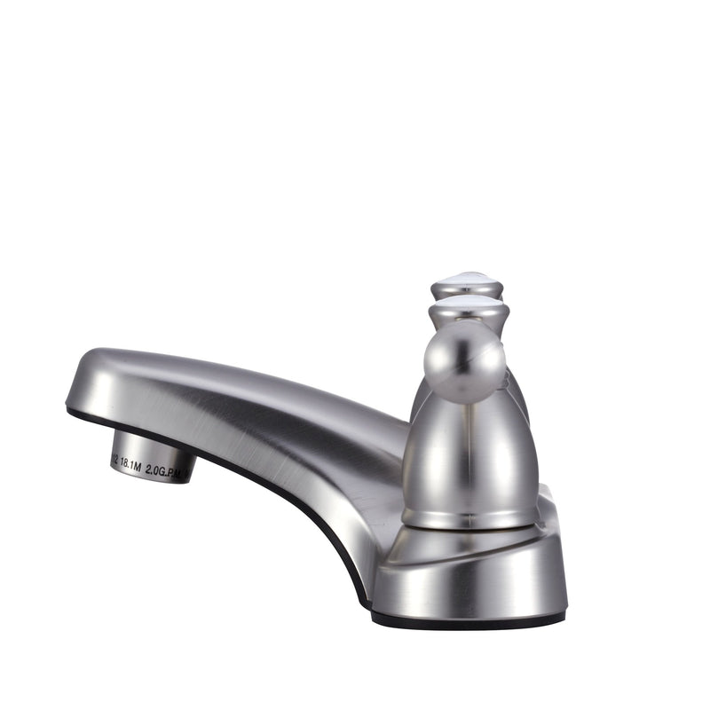 Dura Faucet RV Bathroom Faucet DF-PL700L-SN with Classical Hot and Cold Handles (Brushed Satin Nickel)