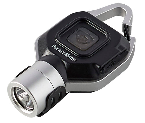 Pocket Mate Streamlight 73300 325-Lumen Keychain/Clip-on USB Rechargeable Flashlight, Silver