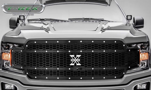 Laser X Grille 2018-2020 F-150, Black, 1 Pc, Replacement, Chrome Studs, Fits Vehicles with Camera - PN #7715891