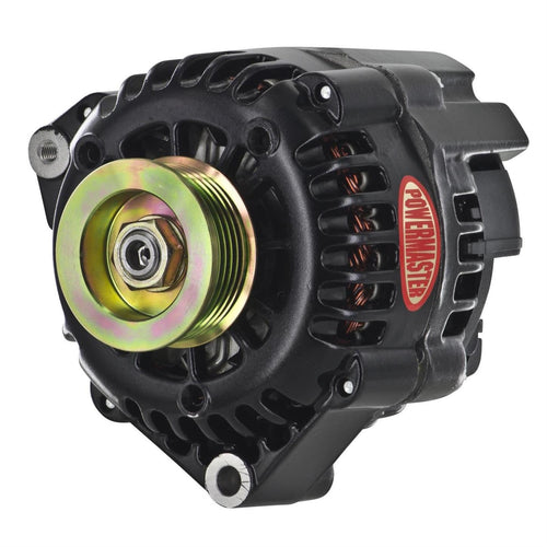 Alternator Powermaster 582331 (GM CS130D Black 165A 6 grv Pulley Offset Left Mtg 1-Wire), 1 Pack