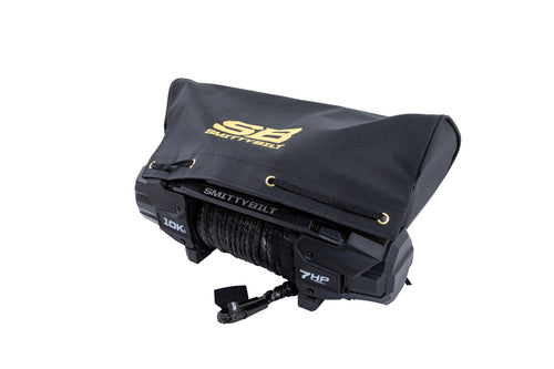 Winch Cover Smittybilt 97281-97 - SB Logo, Black