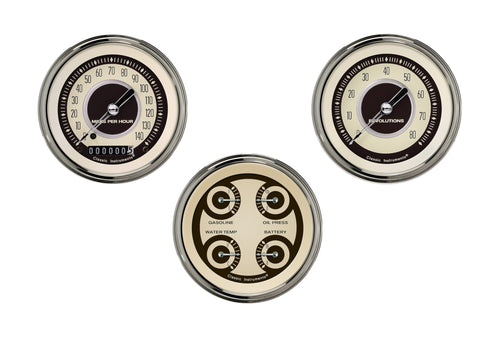 Nostalgia Vt Classic Instruments NT03SLC Speedo/Quad Gauge/Tach-Gm 3In