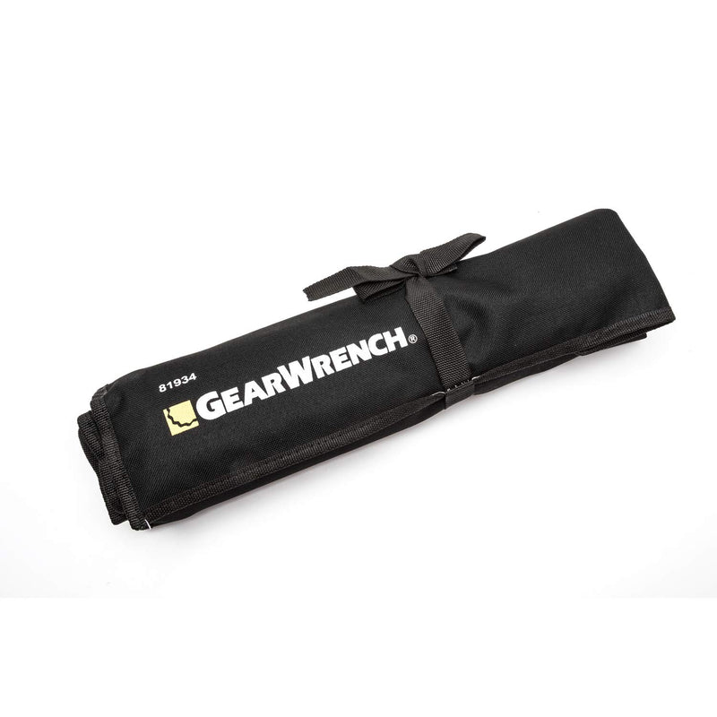 Long Pattern GEARWRENCH Combination SAE Wrench Set with Tool Roll, 11 Pc., 12 Point - 81934