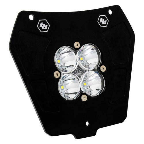 Baja Designs Pro Squadron (D/C) LED Headlight Kit for KTM Motorcycle (Spot; Clear, D/C Wiring)