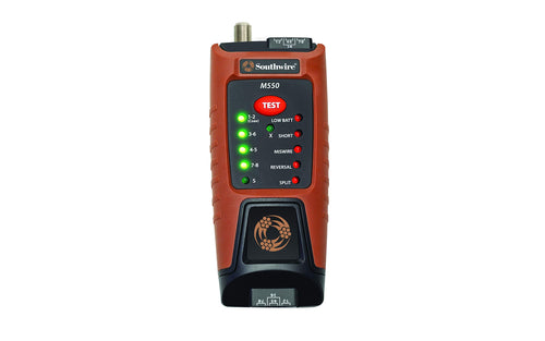 M550 Southwire Continuity Tester for Data & Coax - Detects Opens, Shorts, Miswires, & Split Pairs - Tests Shielded & Unshielded Cables - Rugged Design