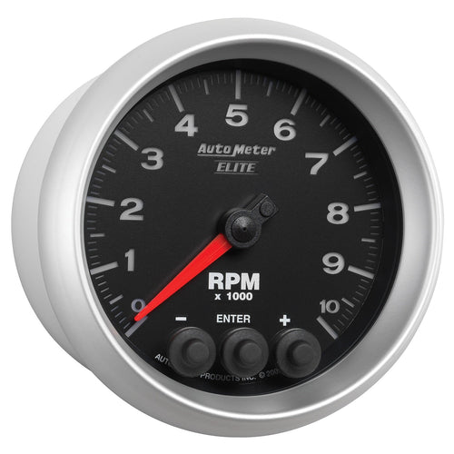 Auto Meter Elite Series 3-3/8" 0-10000 RPM In-Dash Street Progressive Shift Light Tach Tachometer 5697