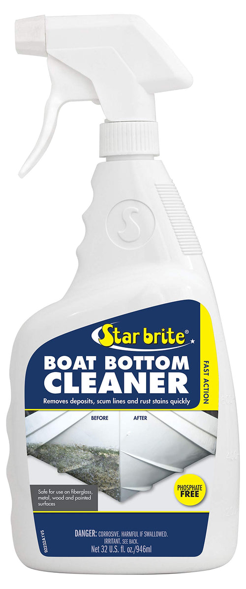 Heavy Duty STAR BRITE Boat Bottom Cleaner - Removes Deposits & Stains, For Fiberglass, Wood, Iron, Painted Surfaces, 32oz Spray (092232P)