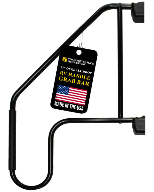 Stromberg Carlson Lend-A-Hand AM-533 Extended Assist Rail - RV Handrail, RV Handle Grab Bar by Door, Camper Hand Rail, RV Step Handrail, Trailer Door Handle, Grab Handle, 37" Overall Drop, Black