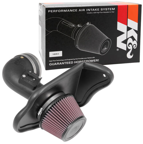Cold Air Intake System K&N: High-Flow Air-Filter, Increase Performance & Horsepower: Compatible with 2016-2019 CADILLAC ATS, 63-3100
