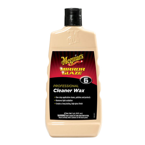 Meguiar's Cleaner Wax Professional M0616 - Swirl and Scratch Remover, Car Polish, and Car Wax in One Liquid - One-Step for Professional Detailing, 16 Oz (Packaging May Vary)