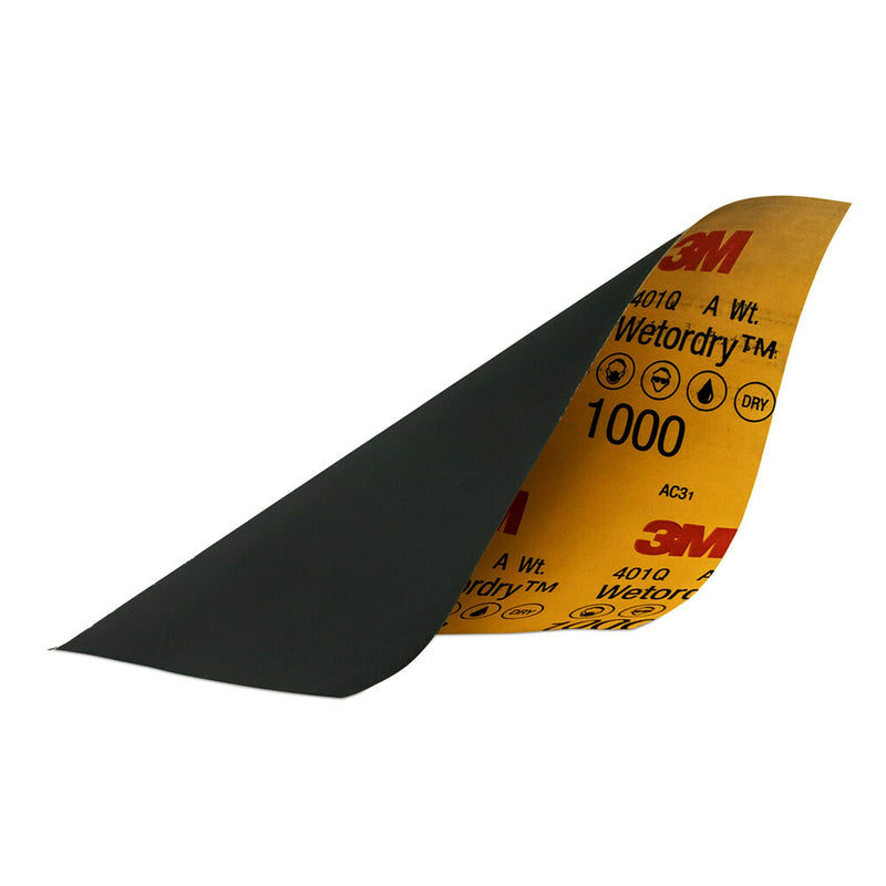3M Sandpaper Wetordry, 32021, 1000 grit, 9 in x 11 in, 5 Sheets Per Pack
