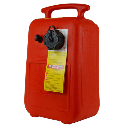 6.6 Gallon Scepter Portable Marine Gas Can, Boat Fuel Tank with 2-Way Vented Cap, Built-In Fuel Gauge and Pick-Up, Top Handle, EPA & CARB Compliant, Underseat Design, 21.5"L x 14.3"W x 9.3"H (08580)