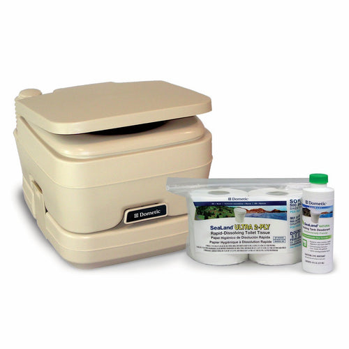 Sanipottie 962 Sealand 2.8 Gal. Bonus Pack-Parchment