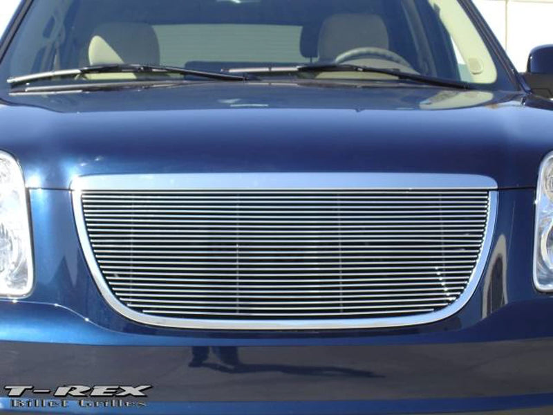 Horizontal T-Rex 21171 Aluminum Polished Finish Billet Grille Overlay for GMC Yukon