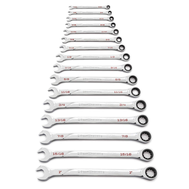 120XP GEARWRENCH 16 Pc. Universal Spline XL Ratcheting Combination Wrench Set, SAE - 86451