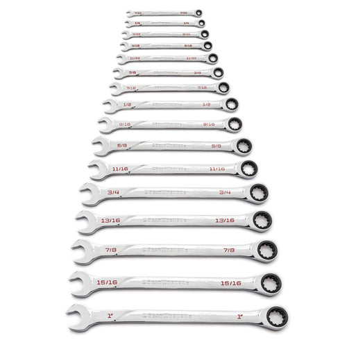 120XP GEARWRENCH 16 Pc. Universal Spline XL Ratcheting Combination Wrench Set, SAE - 86451