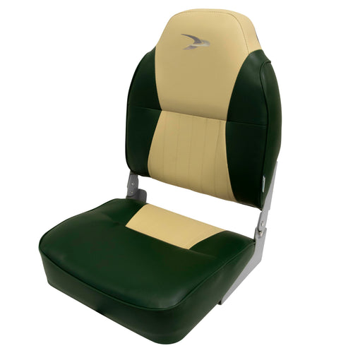 Lund Style Wise 8WD640PLS-671 High Back Boat Seat, Sand/Green