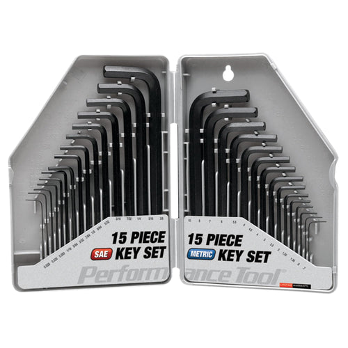 W80288 Performance Tool SAE & Metric Hex Key Set, 30-Piece