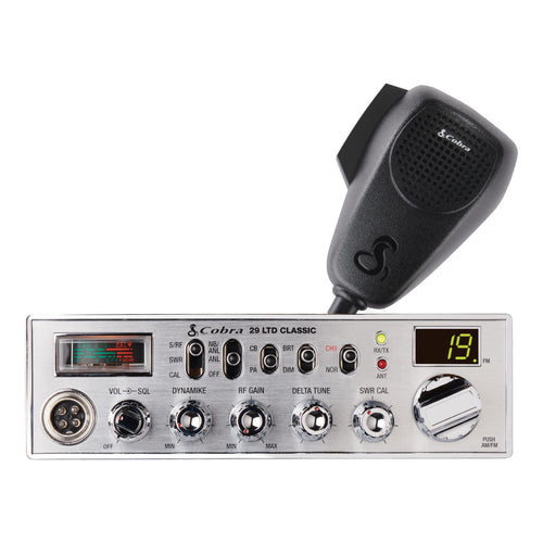 Cobra 29 Classic LTD AM/FM Professional CB Radio - Easy to Operate, Emergency Radio, Instant Channel 9, 4-Watt Output, Full 40 Channels, Adjustable Receiver and SWR Calibration, Black