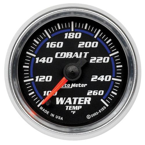 Auto Meter Cobalt 6155 Full Sweep Electrical Water Temperature Gauge, 2 1/16"