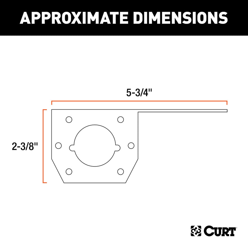 CURT Vehicle-Side 58210 Trailer Wiring Harness Mounting Bracket for 4-Way or 6-Way Round