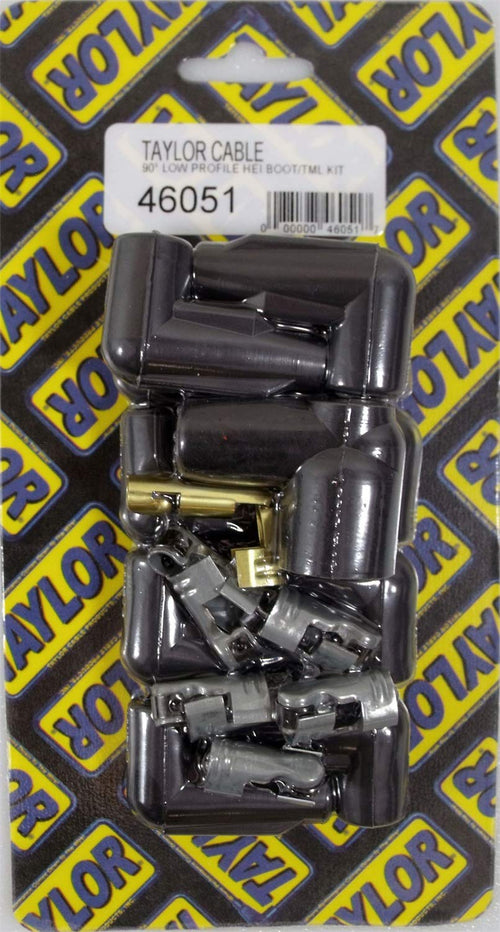 Low Profile Taylor Cable 46051 Black Distributor and Coil Boot/Terminal Kit - Set of 11