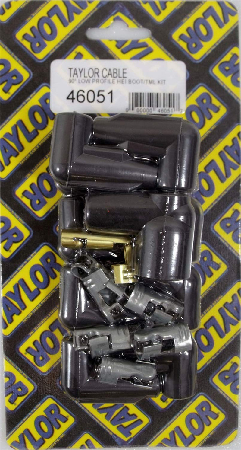 Low Profile Taylor Cable 46051 Black Distributor and Coil Boot/Terminal Kit - Set of 11