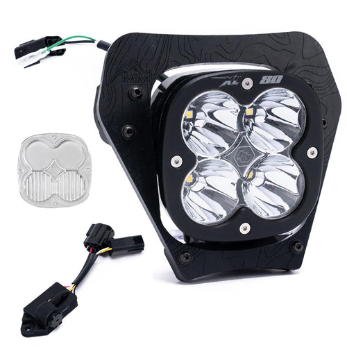 Baja Designs LED Headlight Kit XL80 for KTM Motorcycle EXC, XCF-W, XW-F 2024 with Dimmer