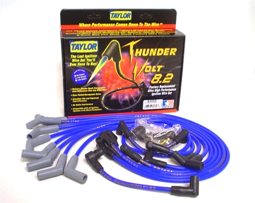 8.2mm Taylor Cable Blue Custom Fit ThunderVolt Ultra High Performance Spark Plug Wire Set