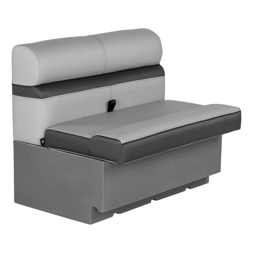 Rockport Series Lippert 36" Straight Pontoon Bench Seat, Measures 36" L x 26" W x 30" H, Marine-Grade Vinyl, High-Density Foam, Easy Installation, Fits Most Pontoons, River Rock – 20221094084