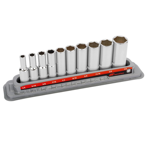 Ingersoll Rand 3/8 in. Drive Deep Socket Set 10 Pc. - SAE 6 Pt.- 752050