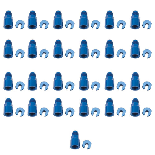 EFI ADAPTER FITTING 3/8" SAE QUICK DISCONNECT FEMALE SCREW TYPE -6 AN MALE BLUE ANODIZED FINISH BULK PKG OF 25