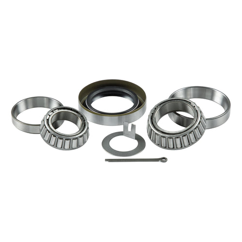 Lippert Replacement Trailer Bearing Kit for 3,500-lb. Axle Hubs with Inner/Outer Bearing Cones, Races, 1.719" Inner Diameter Double Lip Grease Seal, 1.75" Cotter Pin, 1.5" Tang Spindle Washer