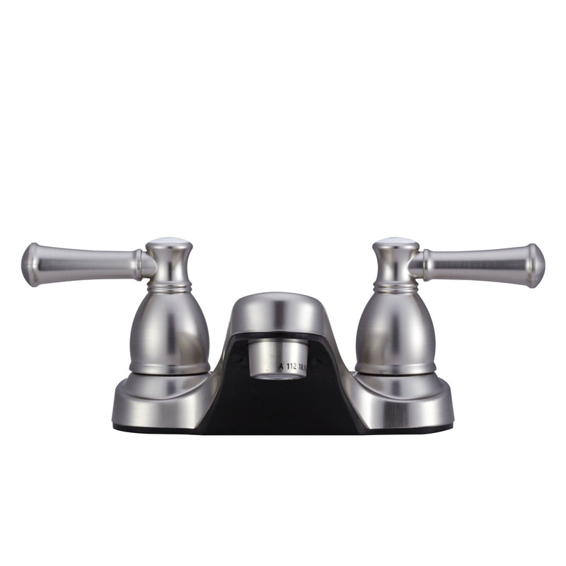 Dura Faucet RV Bathroom Faucet DF-PL700L-SN with Classical Hot and Cold Handles (Brushed Satin Nickel)