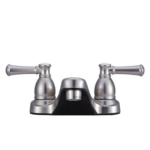 Dura Faucet RV Bathroom Faucet DF-PL700L-SN with Classical Hot and Cold Handles (Brushed Satin Nickel)