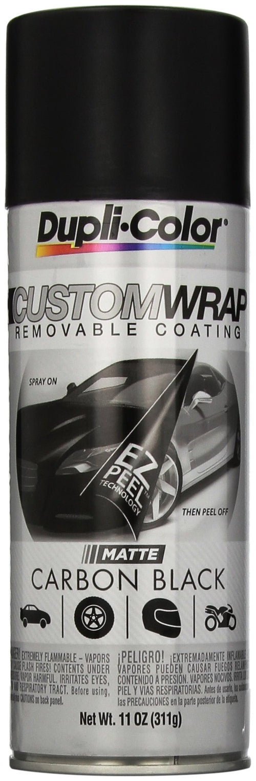 Custom Wrap Dupli-Color ECWRC7947 Matte Removable Automotive Paint – Carbon Black Spray Paint - 11 oz. Aerosol Can