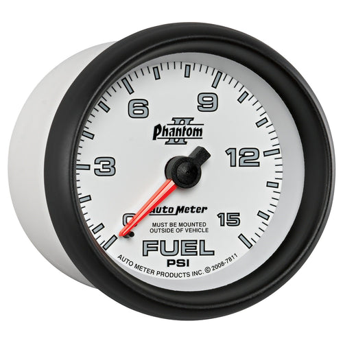 Auto Meter Phantom II 7811 Mechanical Fuel Pressure Gauge