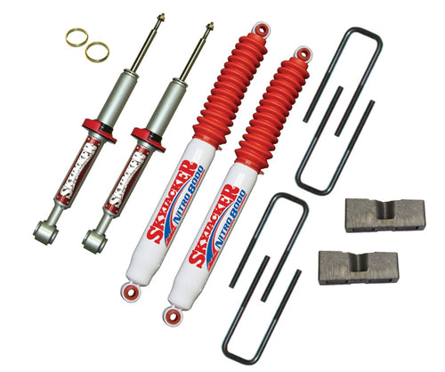 Skyjacker Suspension Lift Kit F430STBN w/Shock Nitro Shocks 3 in. Lift Incl. Front Struts Rear Blocks U Bolts