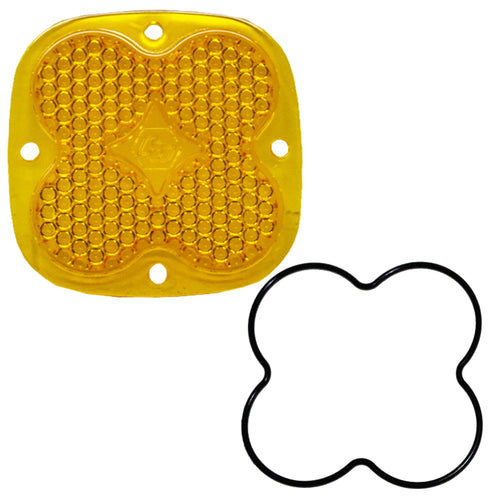 LED Lens Kit Baja Designs Squadron (Pro and Sport), 1 Pack (Work/Scene; Amber Lens)